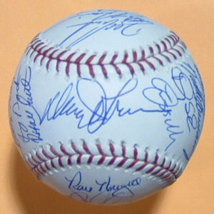 1986 NEW YORK METS TEAM SIGNED BASEBALL- MLB AUTHENTIC