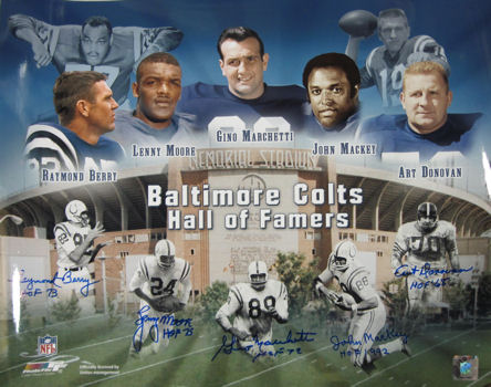 Baltimore Colts Autographed Hall of Fame 16x20 Photo