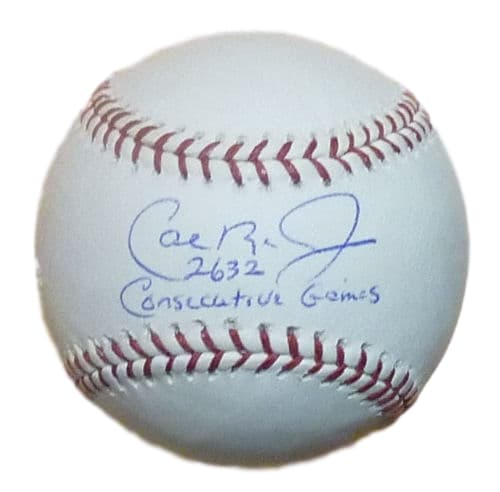 Cal Ripken Autographed Signed OML Baseball w 2632 Games JSA 