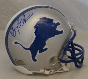 Barry Sanders Autographed Detroit Lions Mini Helmet