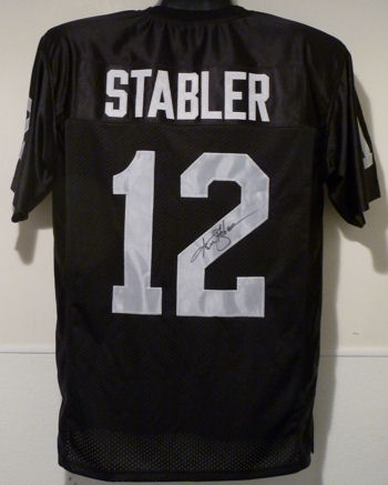 KEN STABLER AUTOGRAPHED/SIGNED OAKLAND RAIDERS JERSEY  