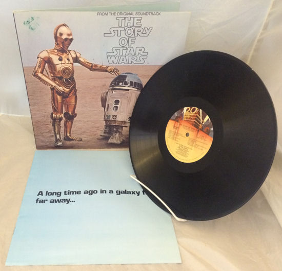 1977 ORIGINAL SOUNDTRACK THE STORY OF STAR WARS RECORD ALBUM T550 w
