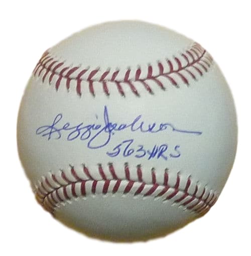 Reggie Jackson Autographed Signed OML Baseball w "563 HR's" New York Yankees