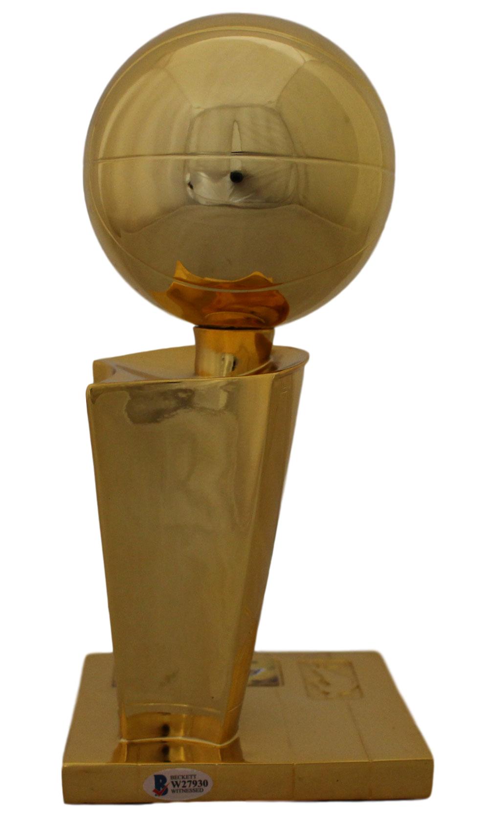what is the nba trophy made of