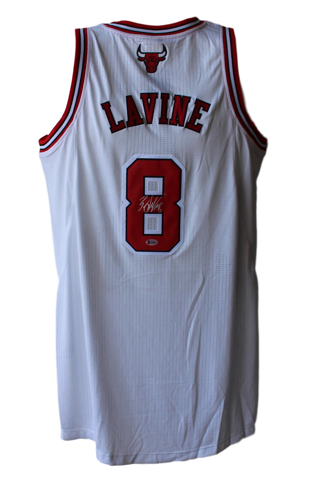 Zach Lavine Autographed/Signed Chicago Bulls White Adidas ...