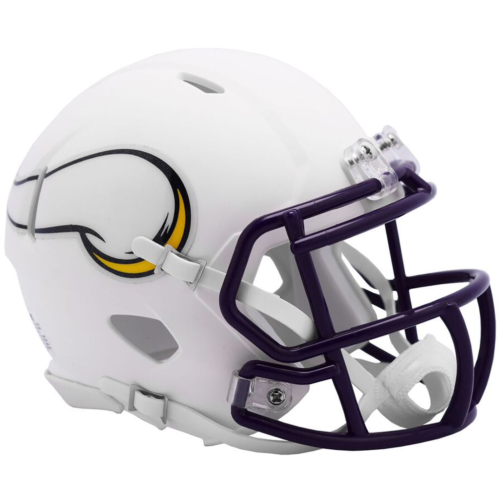 Minnesota Vikings Full Size White Matte Speed Replica Helmet New In Box