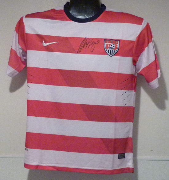 ALEX MORGAN AUTOGRAPHED/SIGNED TEAM USA WORLD CUP RED & WHITE NIKE 