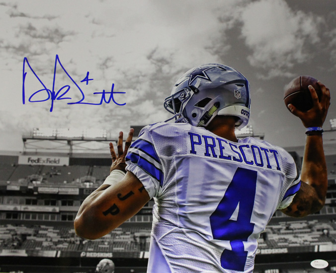 dak prescott autographed football