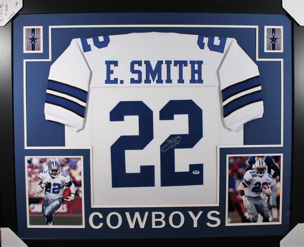 emmitt smith framed autographed jersey