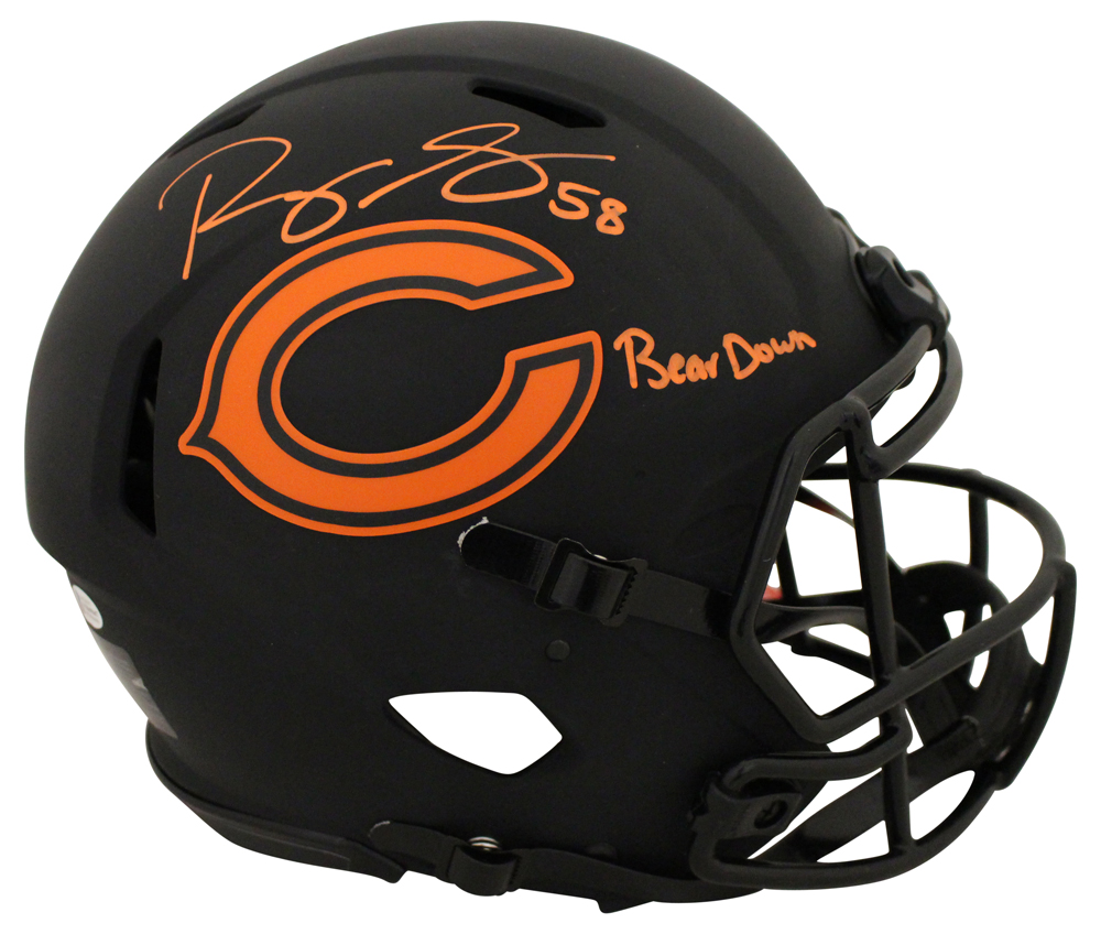 roquan smith helmet Roquan Smith Signed Chicago Bears Authentic Eclipse Helmet Bear Down BAS  28133