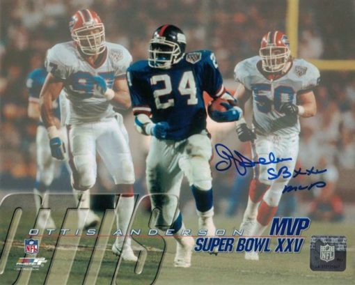 Ottis Anderson Autographed/Signed New York Giants 8x10 Photo Composite 10011 PF