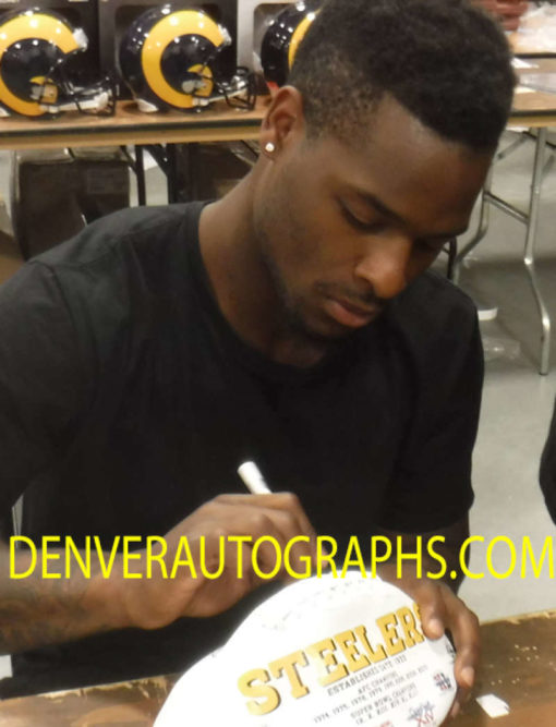 Le'veon Bell Autographed/Signed Pittsburgh Steelers Logo Football JSA 10020