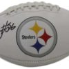 Le'veon Bell Autographed/Signed Pittsburgh Steelers Logo Football JSA 10020