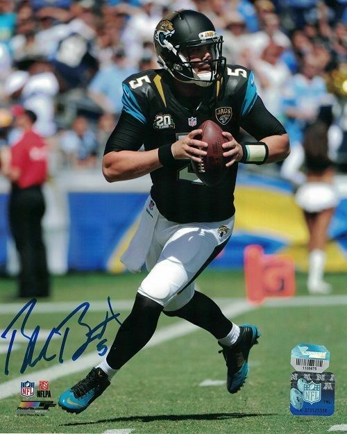 Blake Bortles Autographed/Signed Jacksonville Jaguars 8x10 Photo 10025 FAN PF