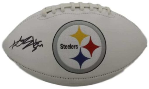Antonio Brown Autographed Pittsburgh Steelers White Logo Football JSA 10027