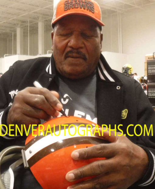 Jim Brown Autographed/Signed Cleveland Browns Full Size TK Helmet JSA 10029