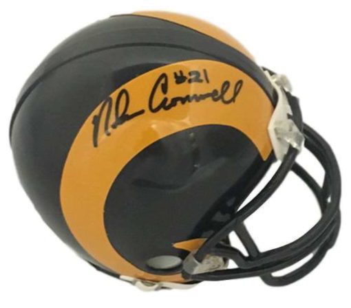 Nolan Cromwell Autographed Los Angeles Rams Riddell Mini Helmet JSA 10034