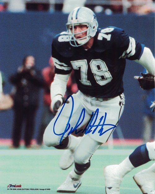 John Dutton Autographed/Signed Dallas Cowboys 8x10 Photo 10044