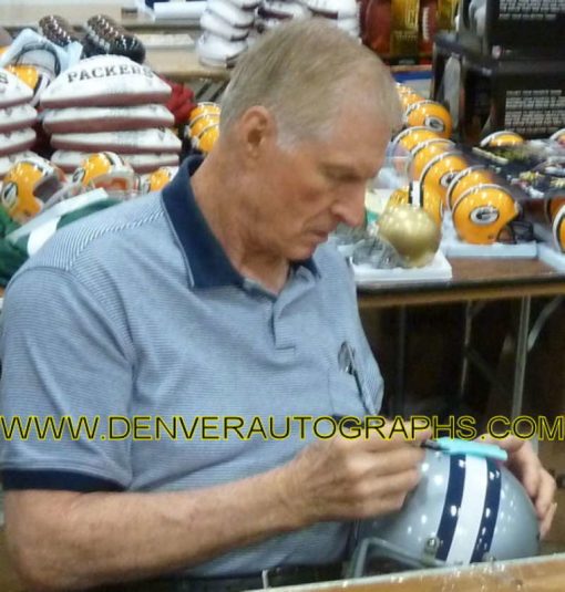 Bob Lilly Autographed/Signed Dallas Cowboys TK Helmet 2 Insc JSA 10074