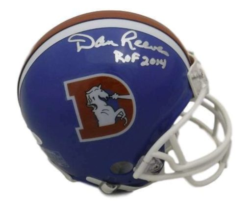 Dan Reeves Autographed Denver Broncos Riddell Mini Helmet ROF JSA 10089