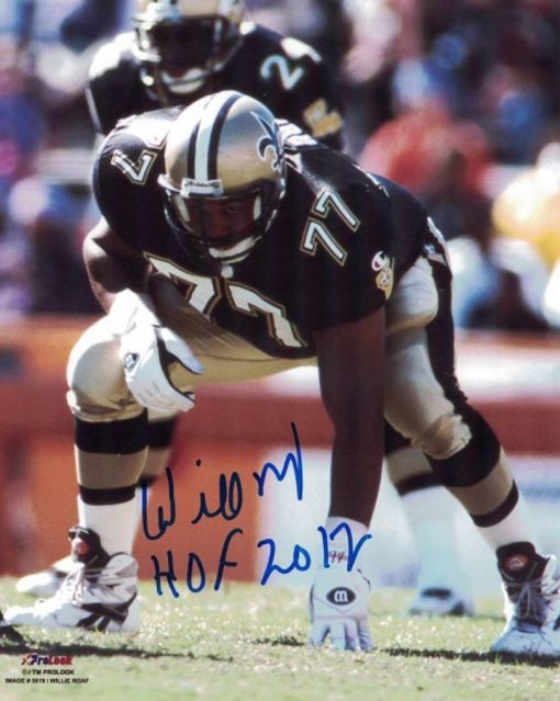 Willie Roaf Autographed/Signed New Orleans Saints 8x10 Photo HOF 10096 PF