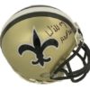 Willie Roaf Autographed New Orleans Saints Riddell Mini Helmet HOF JSA 10098