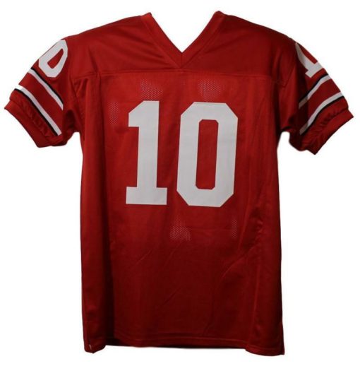 Troy Smith Autographed Ohio State Buckeyes Red XL Jersey HT Tristar 10113