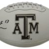 Mike Evans Autographed Texas A&M Aggies White Logo Football JSA 10137
