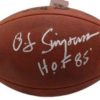 O.J. Simpson Autographed/Signed Buffalo Bills Official Football HOF JSA 10139