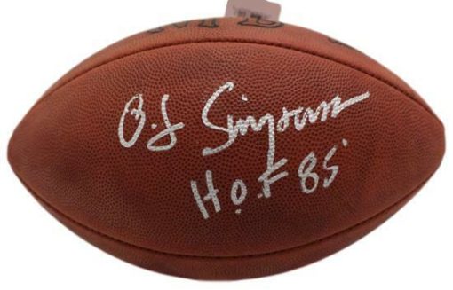 O.J. Simpson Autographed/Signed Buffalo Bills Official Football HOF JSA 10139