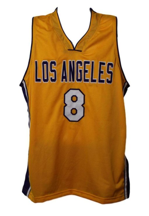 Kobe Bryant Autographed/Signed Los Angeles Yellow XL Jersey PSA 10143