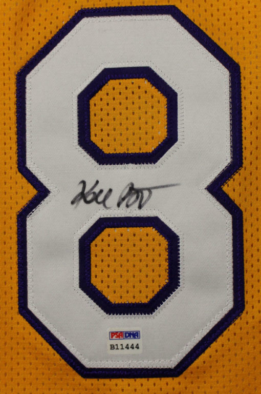 Kobe Bryant Autographed/Signed Los Angeles Yellow XL Jersey PSA 10143