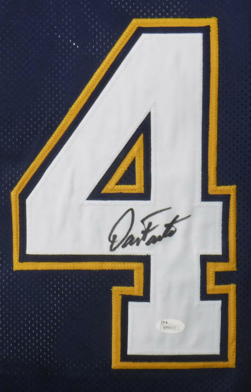 Dan Fouts Autographed/Signed San Diego Chargers Navy Blue XL Jersey JSA 10144