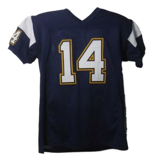 Dan Fouts Autographed/Signed San Diego Chargers Navy Blue XL Jersey JSA 10144
