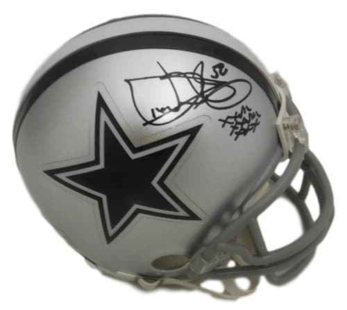 Dixon Edwards Autographed/Signed Dallas Cowboys Mini Helmet SB Insc 10181