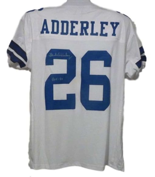 Herb Adderley Autographed/Signed Dallas Cowboys White XL Jersey HOF 10307