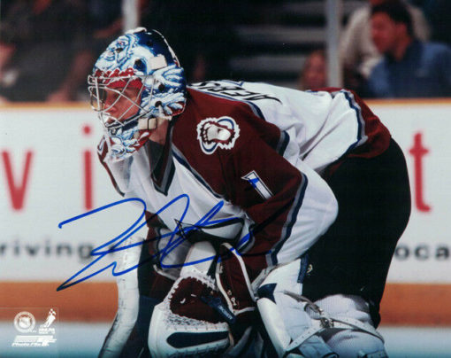 David Aebischer Autographed/Signed Colorado Avalanche 8x10 Photo 10309