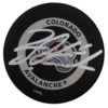 David Aebischer Autographed/Signed Colorado Avalanche Logo Hockey Puck 10311