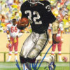 Marcus Allen Autographed Oakland Raiders Goal Line Art Card Blue HOF 10340