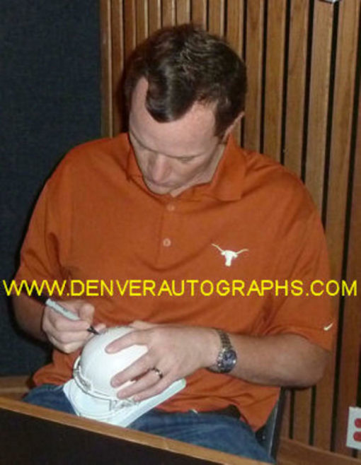 Major Applewhite Autographed/Signed Texas Longhorns Mini Helmet 10381