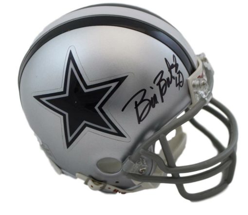 Bill Bates Autographed/Signed Dallas Cowboys Riddell Mini Helmet JSA 10427