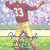 Sammy Baugh Autographed Washington Redskins Goal Line Art Card HOF Blue 10430