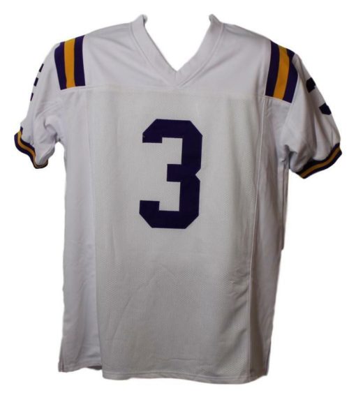 Odell Beckham Jr, Autographed/Signed LSU Tigers XL White Jersey JSA 10449