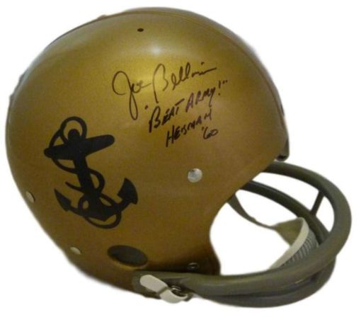 Joe Bellino Autographed Navy Midshipmen RK Helmet Beat Army & Heisman JSA 10473
