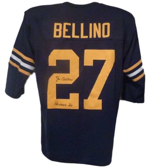 Joe Bellino Autographed/Signed Navy Midshipmen Blue XL Jersey Heisman BAS 10474