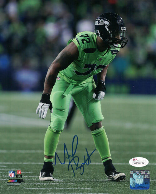 Michael Bennett Autographed/Signed Seattle Seahawks 8x10 Photo JSA 10490
