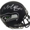 Michael Bennett Autographed Seattle Seahawks Riddell Mini Helmet JSA 10491