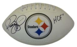 Jerome Bettis Signed Pittsburgh Steelers White Logo Football HOF JSA 10510