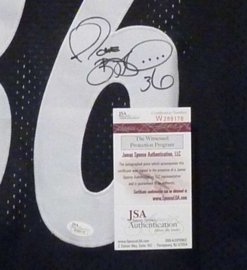 Jerome Bettis Autographed/Signed Pittsburgh Steelers Black XL Jersey JSA 10516