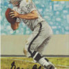 George Blanda Autographed Oakland Raiders Goal Line Art Card HOF 81 Black 10555